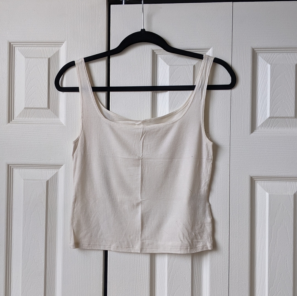 Reformation Jeans White Crop Tank